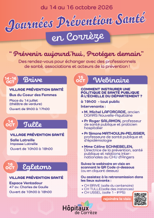 Journées Prévention Santé - 14 au 16 octobre 2026
