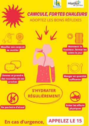 Affiche bons réflexe Canicule