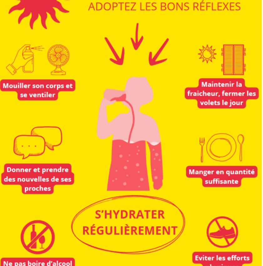 Affiche bons réflexe Canicule